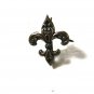 Tiny Victorian Edwardian Coin Silver Fleur De Lis Brooch Watch Pin Unbranded 715