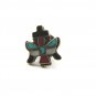 Southwest Sterling Silver Coral Turquoise Mother Pearl Black Onyx Tie Tac