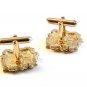 Vintage Gold Tone Nuggett Cufflinks