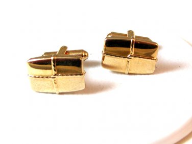 Vintage Hickok Gold Tone Present / Package Cufflinks