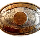 Vintage Ya Te Hea Don't Lie Don't Steal 2 Tone Belt Buckle