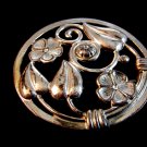 Vintage Lang Sterling Silver Flower Brooch