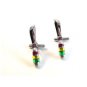 Vintage Silver Tone Knife Cufflinks