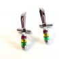 Vintage Silver Tone Knife Cufflinks