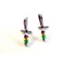 Vintage Silver Tone Knife Cufflinks