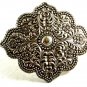 Ladies Victorian Style Silvertone Belt Buckle Unmarked 092214