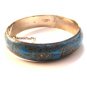 Vintage Siam Sterling Blue Niello City In A Boat Bangle Bracelet