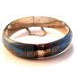 Vintage Siam Sterling Blue Niello City In A Boat Bangle Bracelet