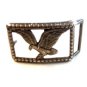Vintage Silver Tone American Eagle Belt Buckle