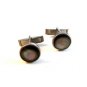 Vintage Silver Tone & Abalone Cufflinks