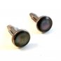 Vintage Silver Tone & Abalone Cufflinks