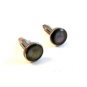 Vintage Silver Tone & Abalone Cufflinks