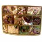 Huecho En Mexico Alpaca Silver & Abalone Western Belt Buckle