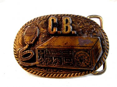 Vintage C.B. Radio Belt Buckle