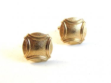 Vintage Gold Tone Cufflinks Signed Anson