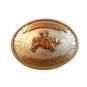 Vintage Nickle Silver Bull Riding Western Cowboy Belt Buckle