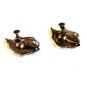 Vintage Siam Sterling Niello Dancing Lady Screw Back Earrings