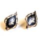 Vintage Siam Sterling Niello Dancing Lady Screw Back Earrings