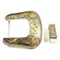 Large Western Cowboy 2 Tone Letter / Initial S Belt Buckle Marked Mexico 111214