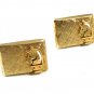 True Vintage Goldtone Horse Chess Piece Trojan Cufflinks By SWANK 102114