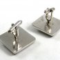 Vintage 19th Century Ladys Profile Siilvertone & Black Cufflinks By SWANK 121714