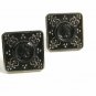 Vintage 19th Century Ladys Profile Siilvertone & Black Cufflinks By SWANK 121714