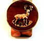 New Old Stock Golden Moose against Brown Background Money Clip