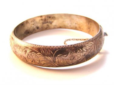 Vintage Siam Sterling Silver Bangle Bracelet