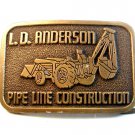 Vintage L. D. Anderson Pipe Line Construction Belt Buckle