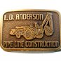 Vintage L. D. Anderson Pipe Line Construction Belt Buckle