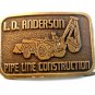 Vintage L. D. Anderson Pipe Line Construction Belt Buckle
