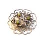 Vintage Mexican Sterling Silver & Turquoise Hearts Brooch