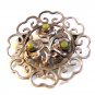 Vintage Mexican Sterling Silver & Turquoise Hearts Brooch