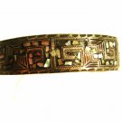 Vintage Mexican Sterling Silver & Abalone Cuff Bracelet Unbranded 62915