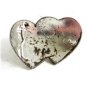 Western Sterling Plate 2 Hearts Belt Buckle by Montana Silversmiths 82814