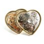 Western Sterling Plate 2 Hearts Belt Buckle by Montana Silversmiths 82814