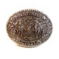 Vintage 1989 Mini National Finals Rodeo Steer Roping Belt Buckle by Hesston