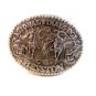 Vintage 1989 Mini National Finals Rodeo Steer Roping Belt Buckle by Hesston