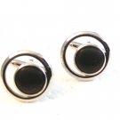 Vintage Silver Tone Oval Cufflinks