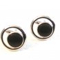 Vintage Silver Tone Oval Cufflinks