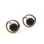 Vintage Silver Tone Oval Cufflinks