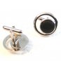 Vintage Silver Tone Oval Cufflinks