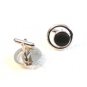 Vintage Silver Tone Oval Cufflinks