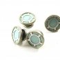 True Vintage Art Deco Persian Light Blue Snap Link Cufflinks Unmarked 101014