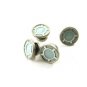 True Vintage Art Deco Persian Light Blue Snap Link Cufflinks Unmarked 101014