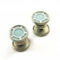 True Vintage Art Deco Persian Light Blue Snap Link Cufflinks Unmarked 101014