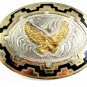 Vintage American Eagle in Flight Belt Buckle Silver Strike 11112013