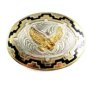 Vintage American Eagle in Flight Belt Buckle Silver Strike 11112013