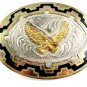 Vintage American Eagle in Flight Belt Buckle Silver Strike 11112013