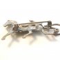 Vintage Sterling Silver Horse Racing Survey Brooch